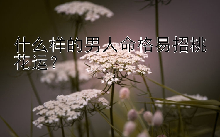 什么样的男人命格易招桃花运？