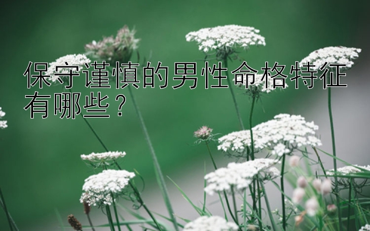 保守谨慎的男性命格特征有哪些？