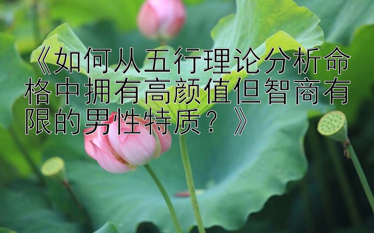 《如何从五行理论分析命格中拥有高颜值但智商有限的男性特质？》