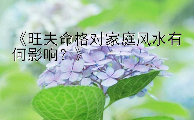 《旺夫命格对家庭风水有何影响？》