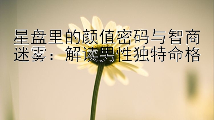 星盘里的颜值密码与智商迷雾：解读男性独特命格