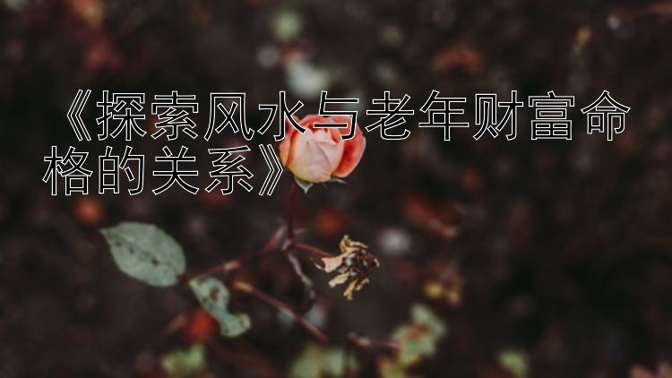 《探索风水与老年财富命格的关系》